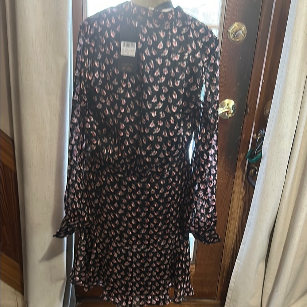 Scotch & Soda Black and Pink Floral Long Sleeve Dress - Picture 7 of 10